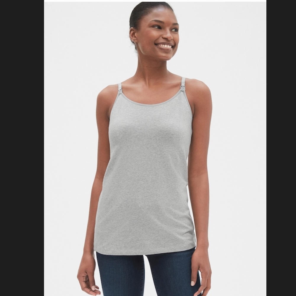 GAP NWT Maternity Nursing Cami SZ XS Grey